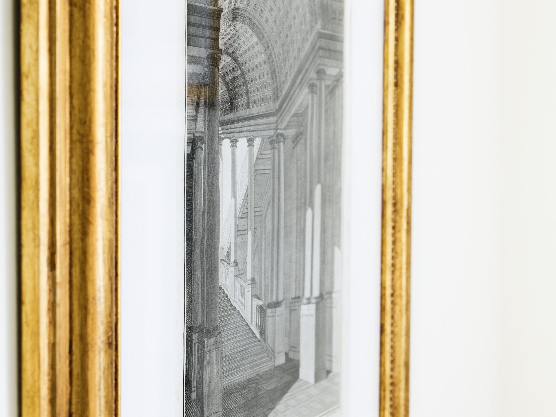 Detail of painting with golden frame at Classic Suite at Hotel Eden, Rome