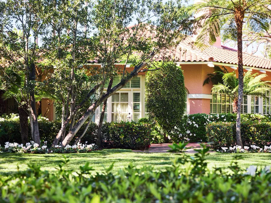 Exterior of Bungalow 22A at The Beverly Hills Hotel, Los Angeles