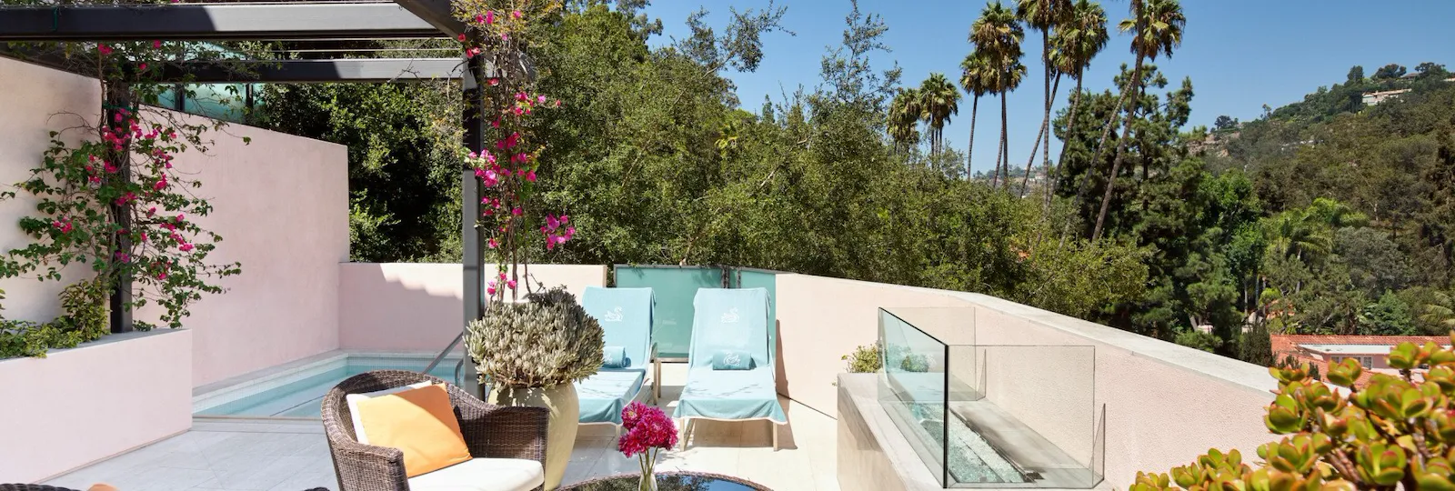 Canyon Studio patio at Hotel Bel-Air