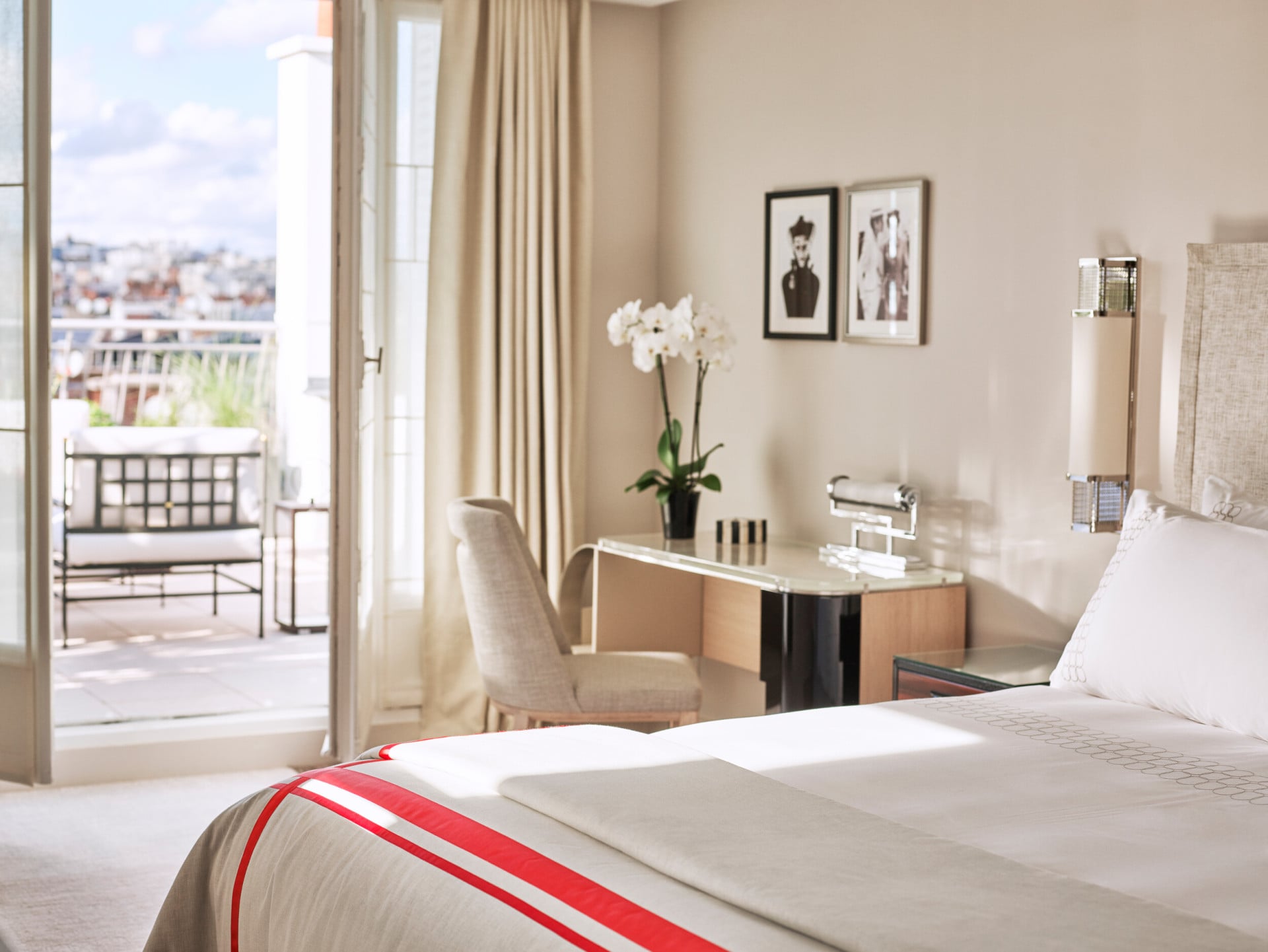 room and terrace of the art deco dupleix suite 