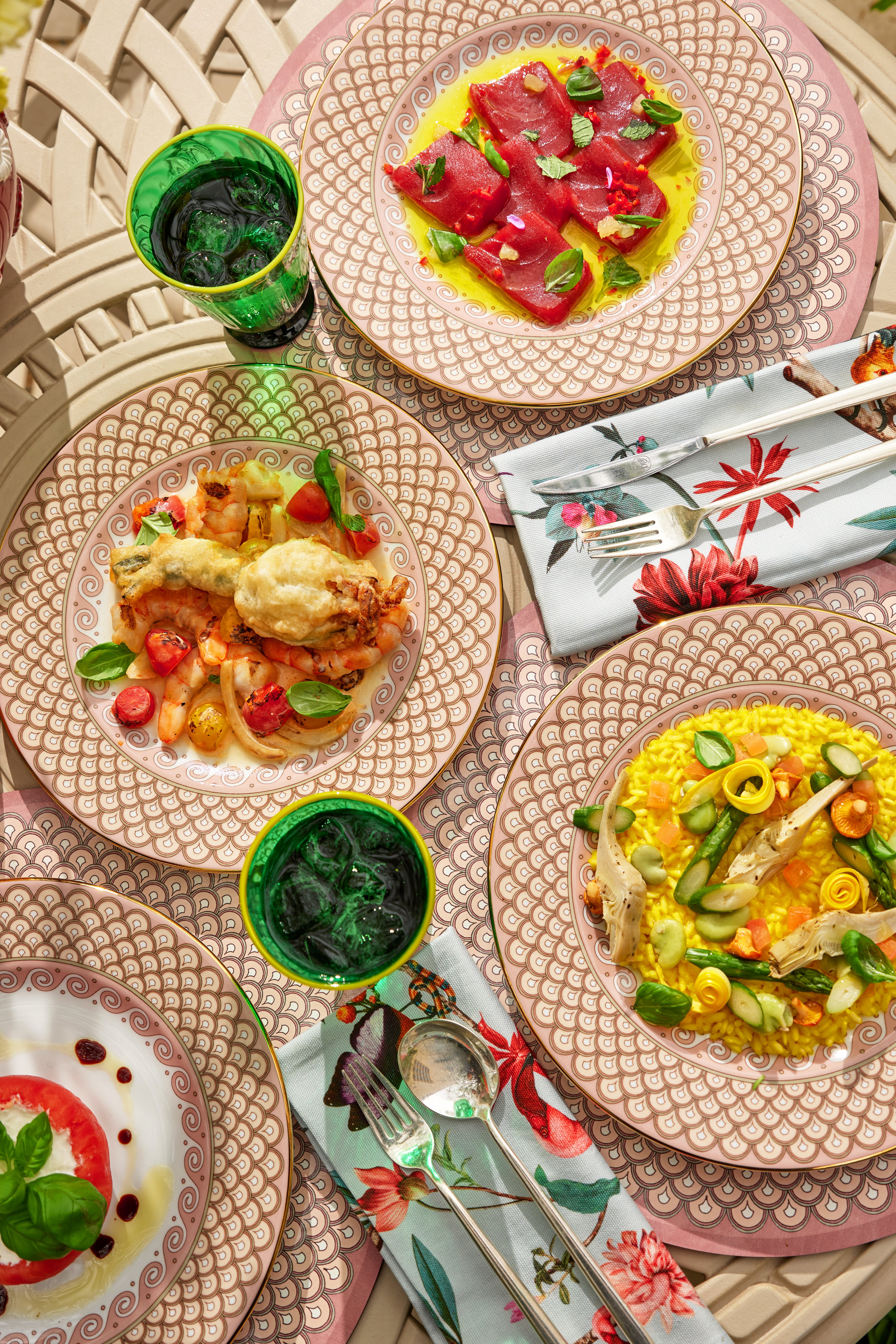 La Double J summer Garden table scape showcasing al fresco dining in London