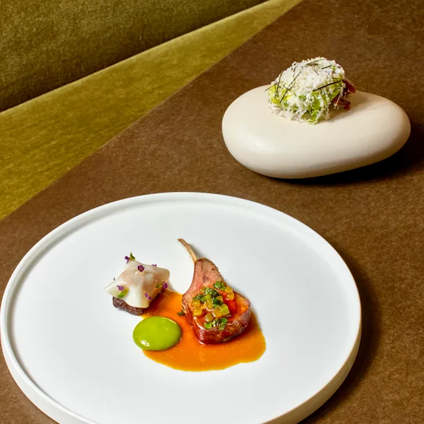 Lamb dish at Woven by Adam Smith, Coworth Park
