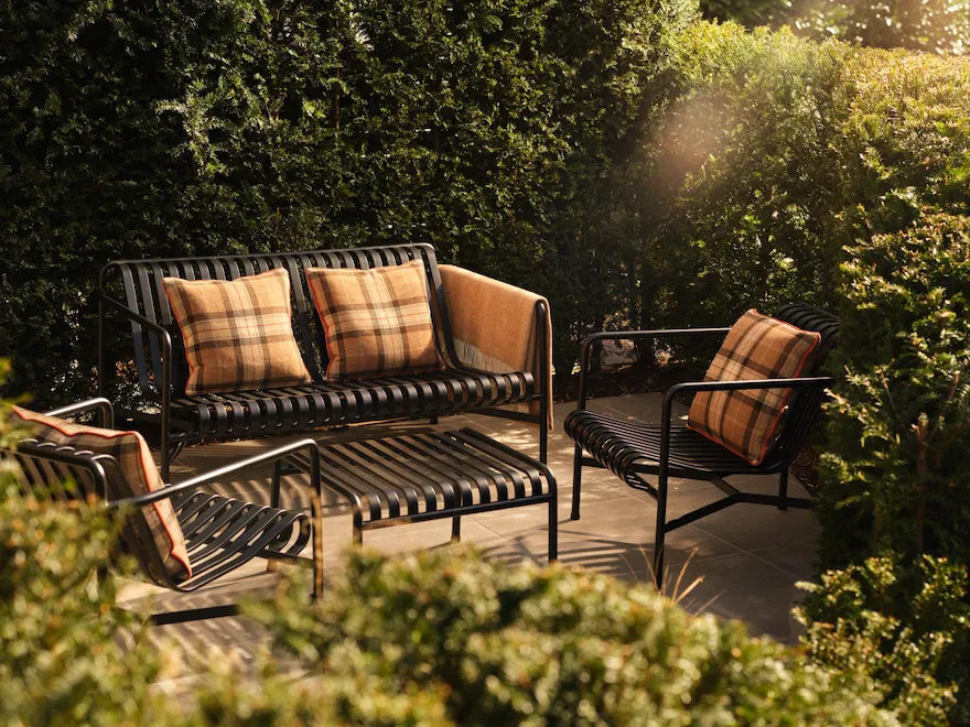 Fairway Stable Premium Suite outdoor terrace patio at Coworth Park,