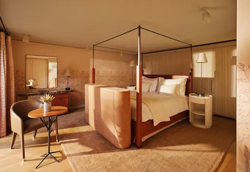 Stables Terrace room interior at Coworth Park, Ascot
