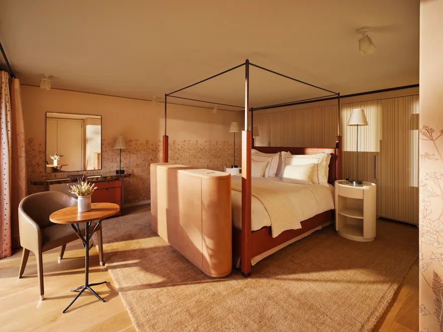 Stables Terrace room interior at Coworth Park, Ascot