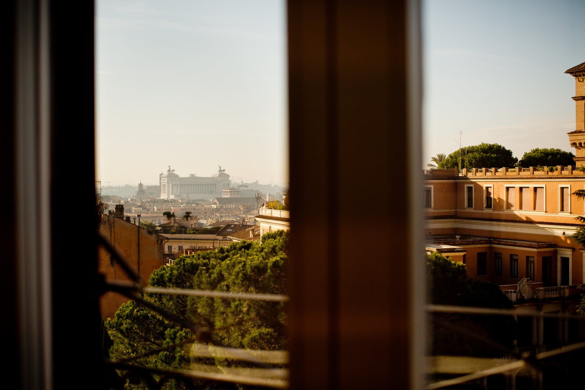 View of Rome from Hotel Eden's room