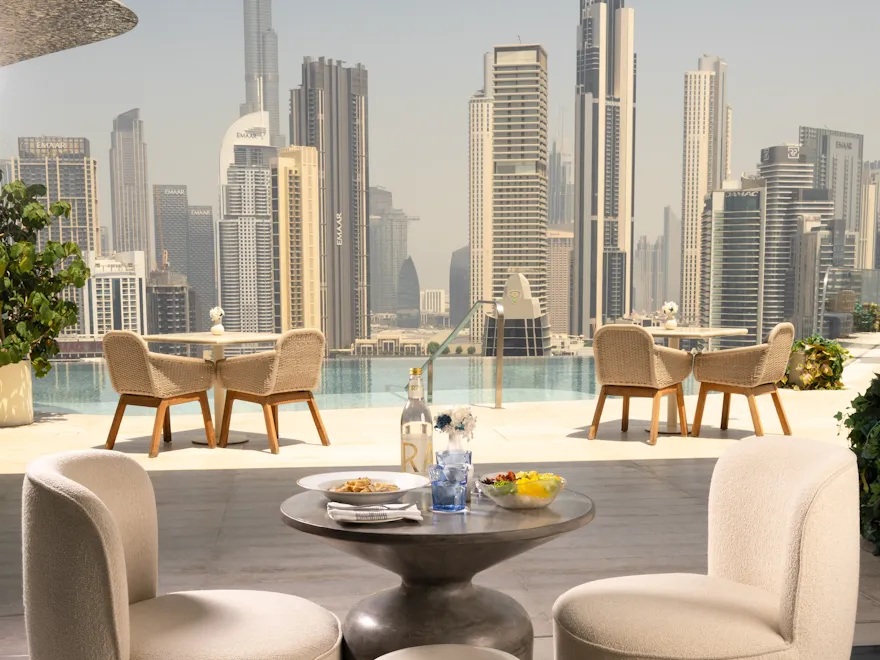 High Society's business lunch set up