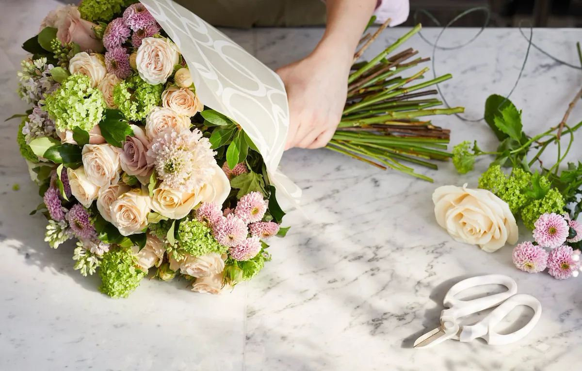 An arrangement of fresh flowers
