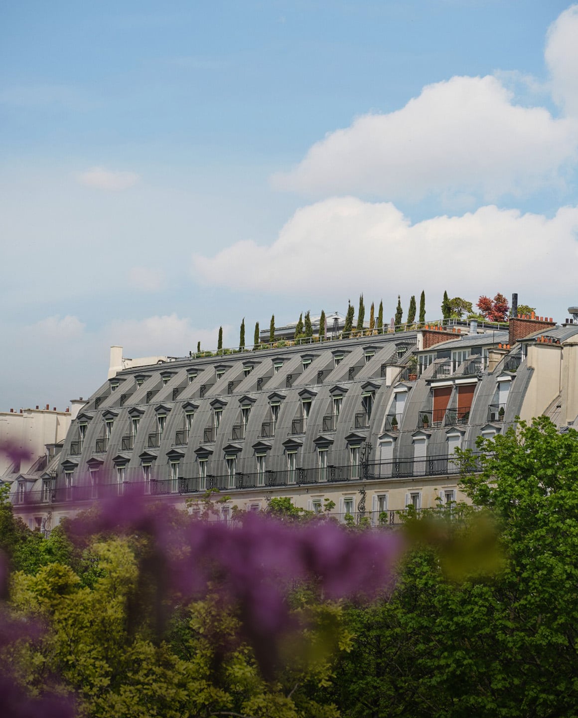 Exterior of Le Meurice on sunny day