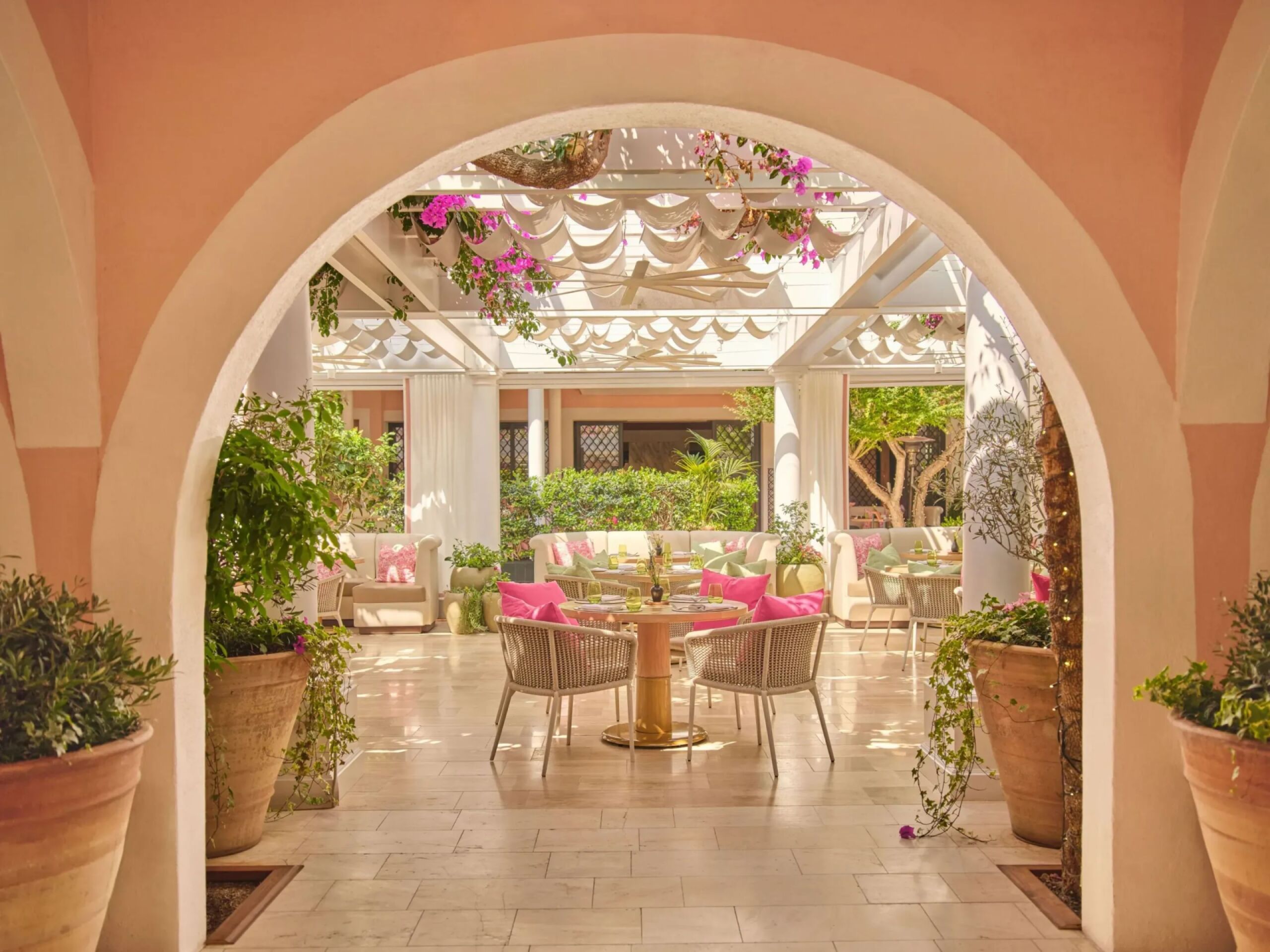 The Restaurant at Hotel Bel-Air front booth facing full view 